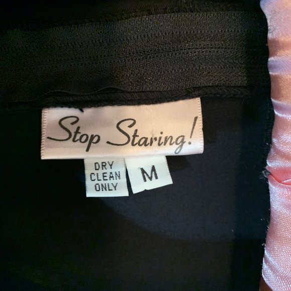 1930s Style Bombshell Stop Staring Dress-Black/Red - Picture 4 of 8